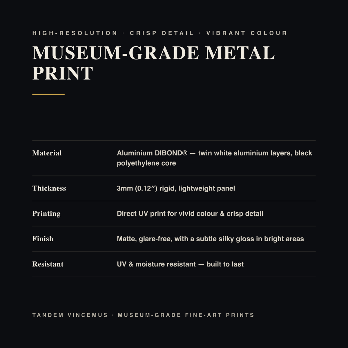 The God Man aluminium print premium metal material details
